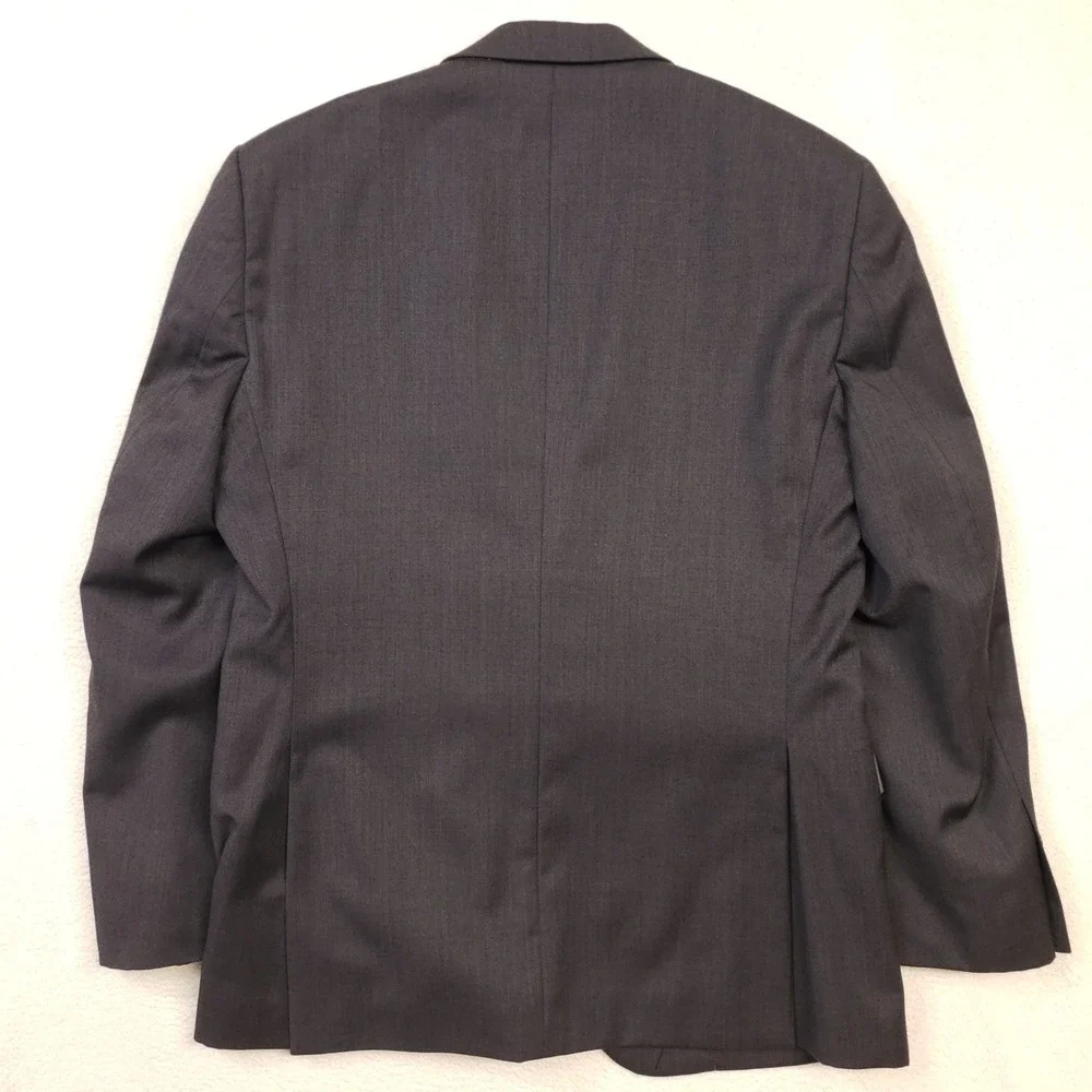 Jos. A. Bank Suit Set Men 40R 34W Gray Executive 100% Wool Tailored Fit 2-Button